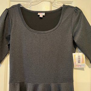 LuLaRoe Nicole Dress, Charcoal Gray